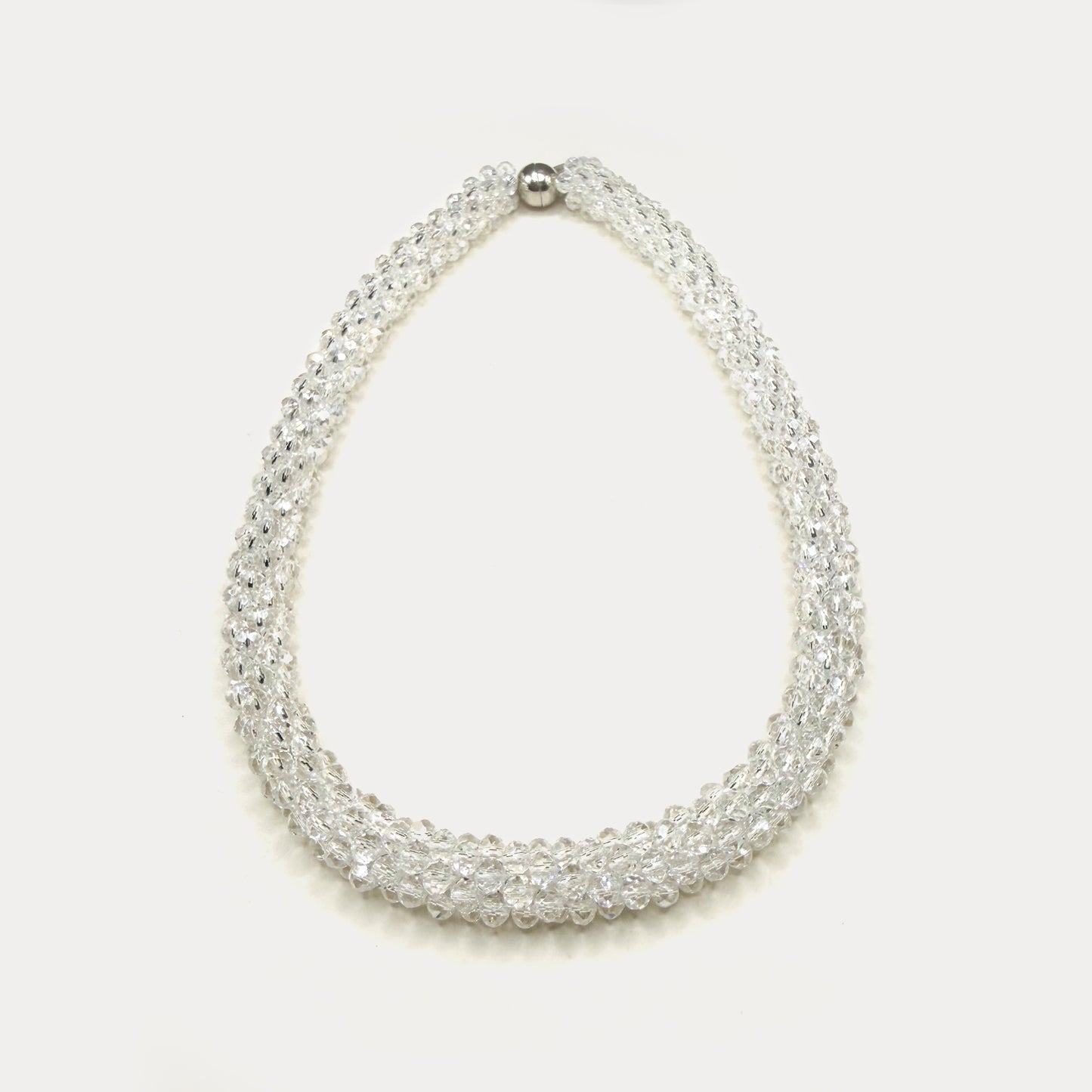 Magnet Crystal Necklace Clear