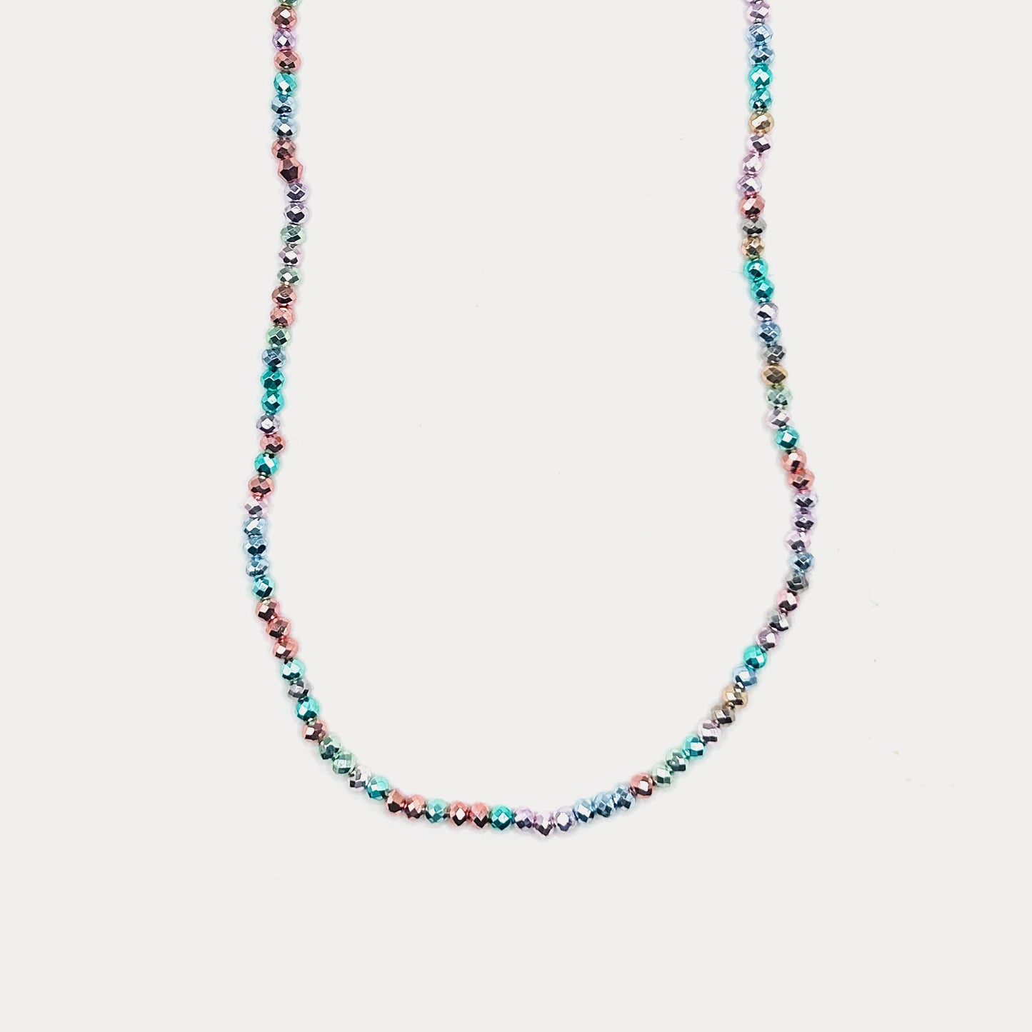Pastel Tones Short Crystal Necklace