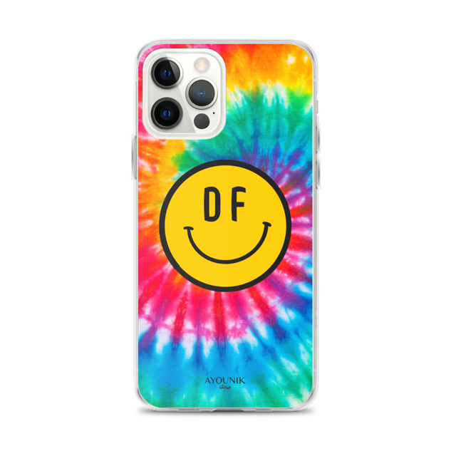 Smiley Personalize Tie Dye Phone Case