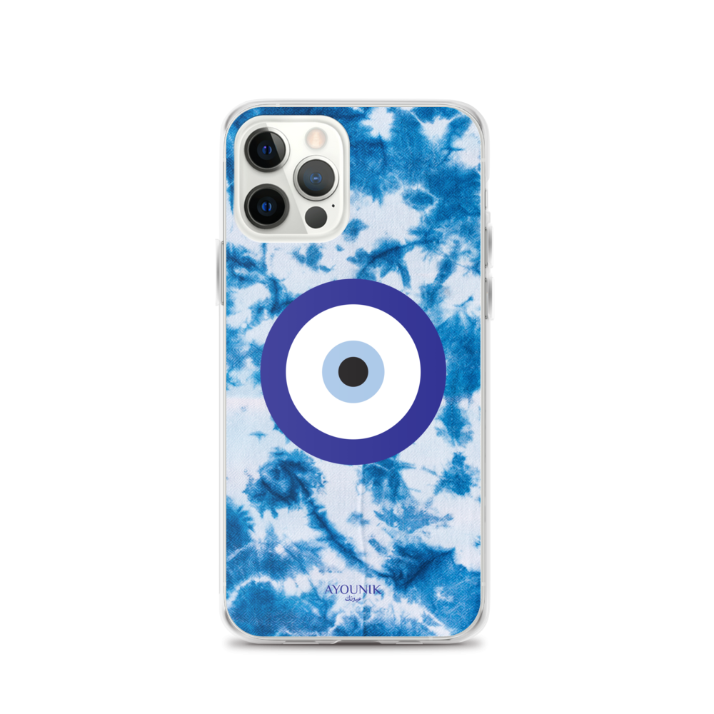 Evil Eye Blue Tie Dye Phone Case