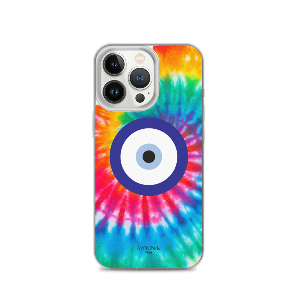 Evil Eye Rainbow Tie Dye Phone Case