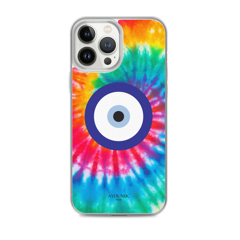 Evil Eye Rainbow Tie Dye Phone Case