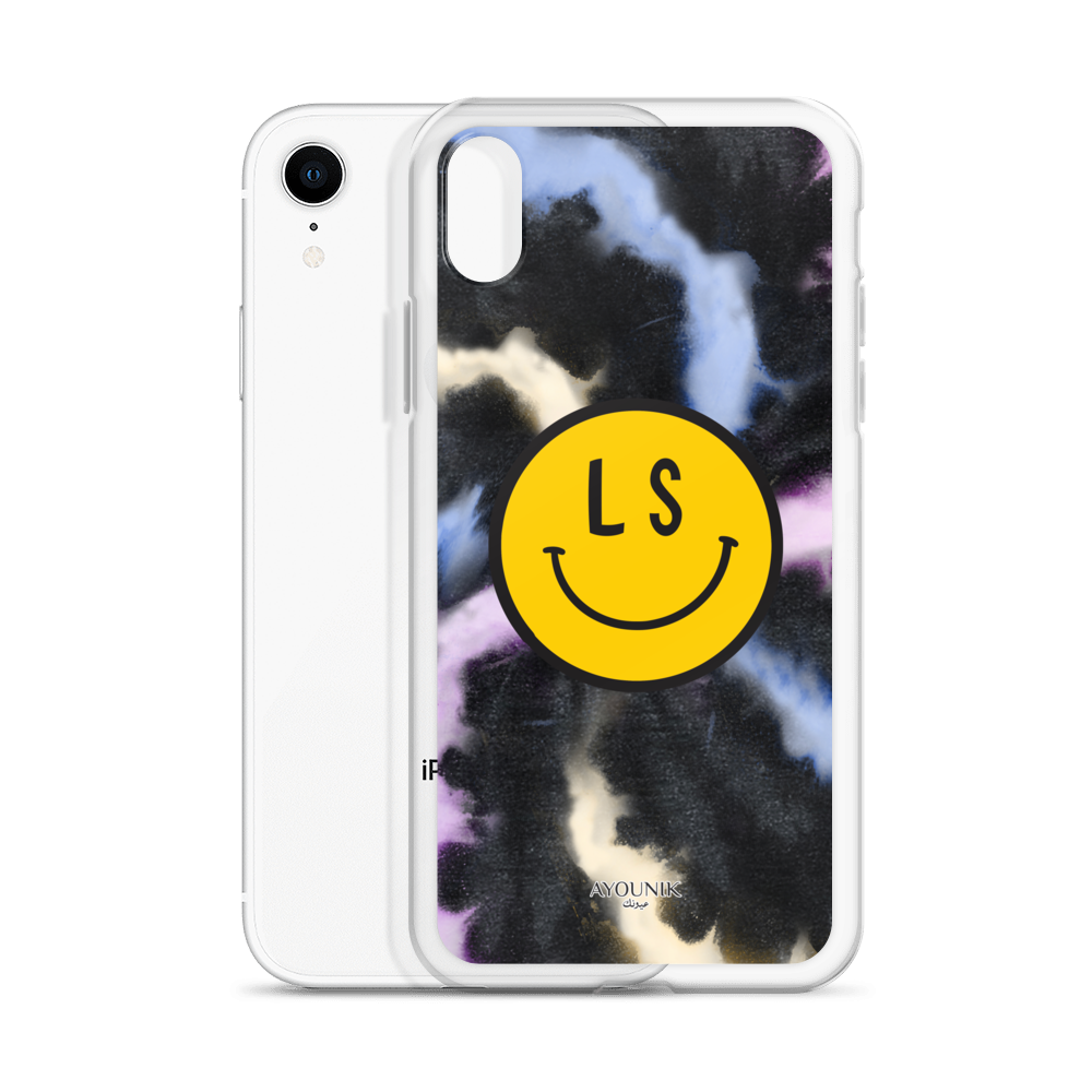 Personalize Smiley Tie Dye Phone Case