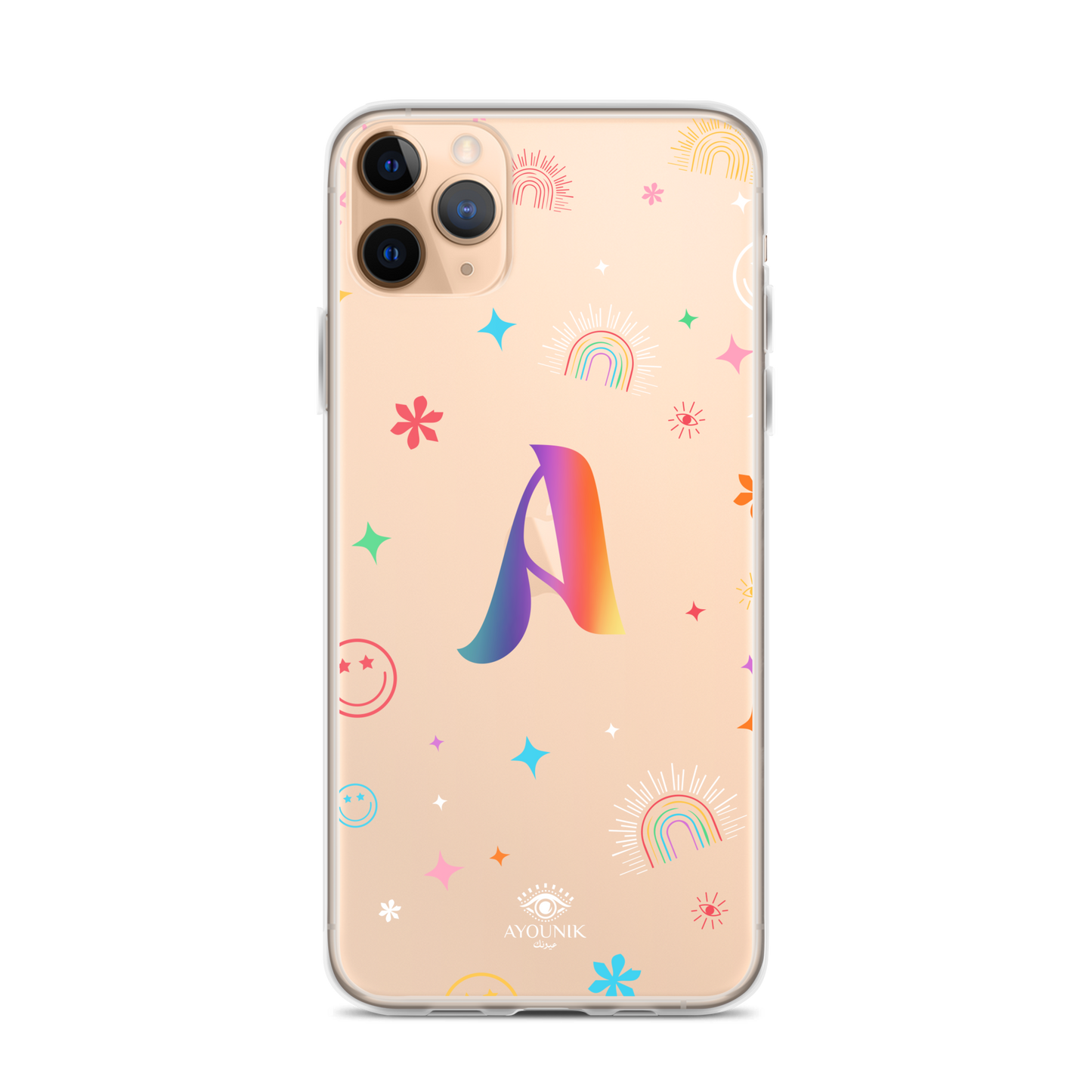 Initial Happy Phone Case - Personalized